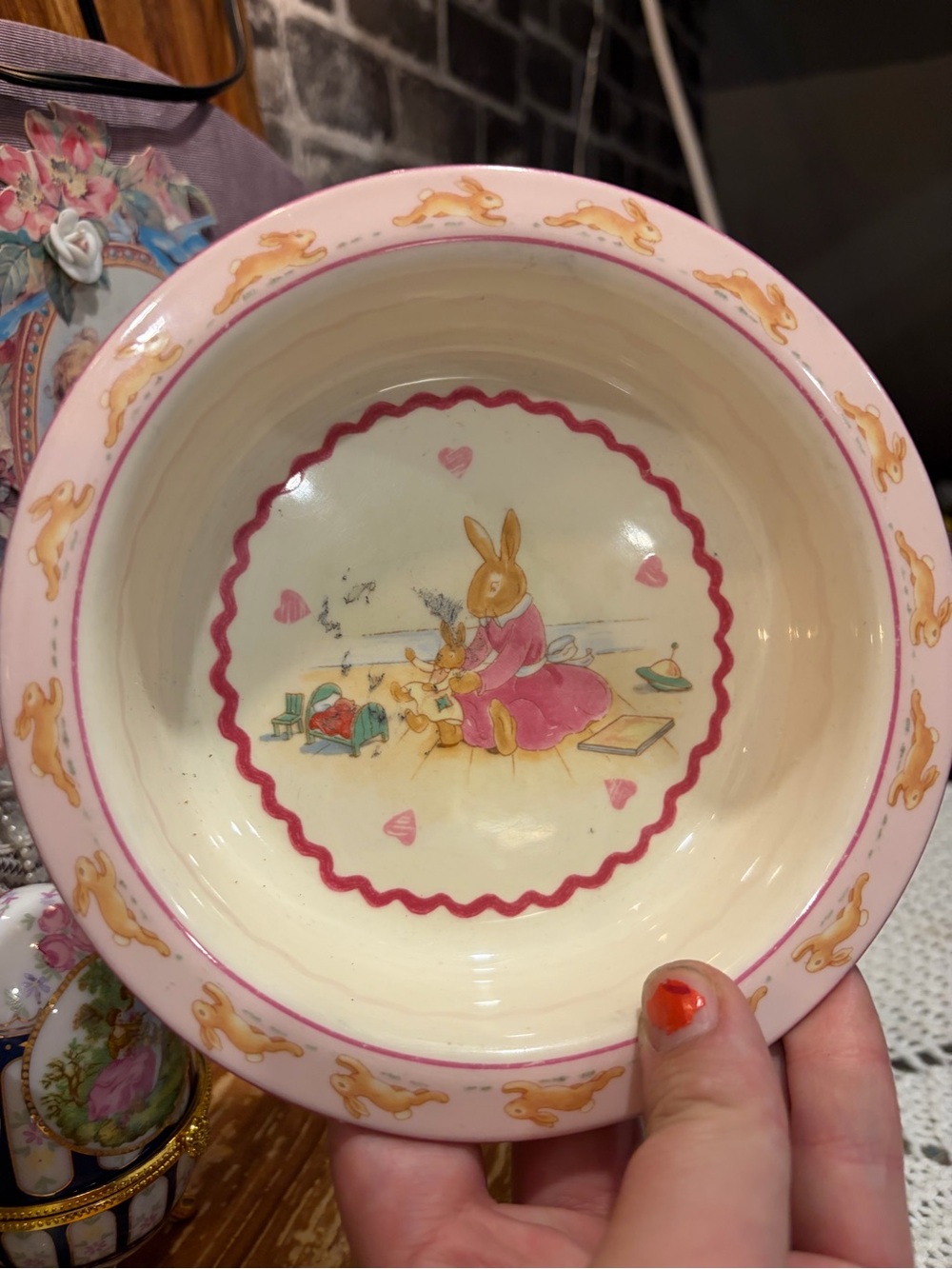 Bunnykins “Sweetheart” Royal Doulton Bowl RARE